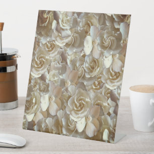 Veel prachtige bladen van roos reclamebord met voetstuk