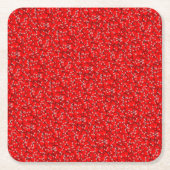 Veel rode harten Valentijn Love Heart Pattern Vierkante Kartonnen Onderzetter (Voorkant)