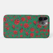 Veel rode lieveheersbeestjes Lucky Pattern Green Case-Mate iPhone Case (Achterkant (horizontaal))