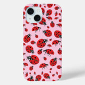 Veel rode lieveheersbeestjes Lucky Pattern Pastel Case-Mate iPhone Case (Achterkant)