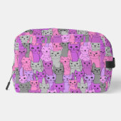 Veel Roze Katten Ontwerp Dopp Kit Bag Toilettasje (Achterkant)