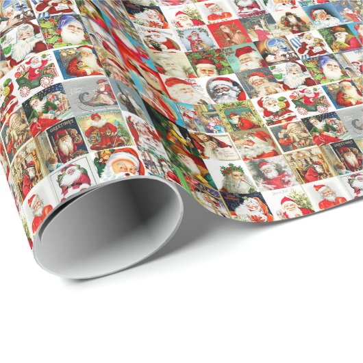 Veel  Santas Cadeaupapier (Rol Hoek)