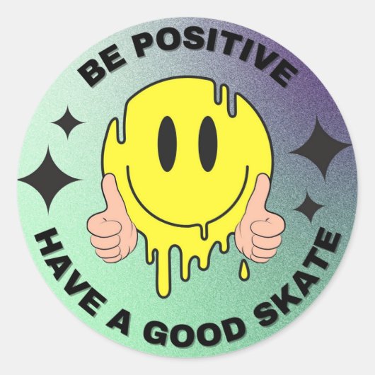 Veel Schaats Ronde Sticker (Voorkant)