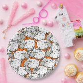 Veel schapen papieren bordje (Feest)