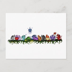 Veel schattige Dragons Briefkaart