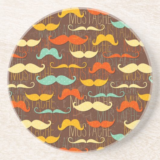 Veel snorren achtergrond Onderzetter (Voorkant)