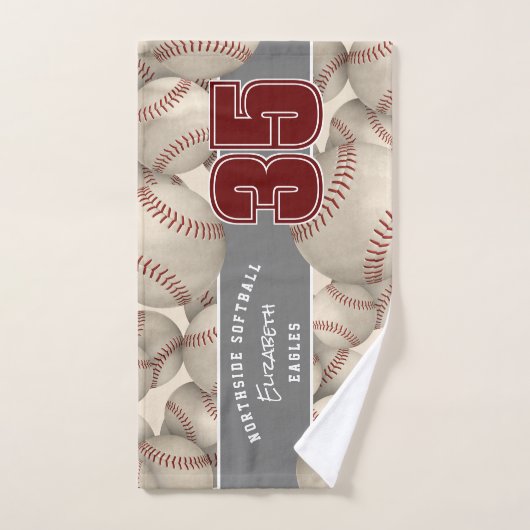 Veel softballs atleet naam aangepaste kleuren handdoek (Handdoek)