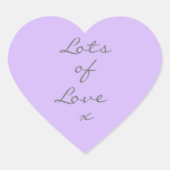Veel Stickers van het liefdeshart - lavender (Voorkant)