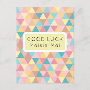 Veel succes Abstracte pastel Briefkaart