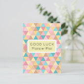 Veel succes Abstracte pastel Briefkaart (Staand voorkant)