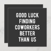 Veel succes bij het vinden van collega's beter dan kaart (Voorkant / Achterkant)