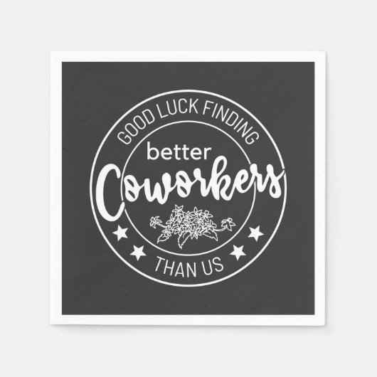 Veel succes bij het vinden van collega's beter dan servet (Voorkant)