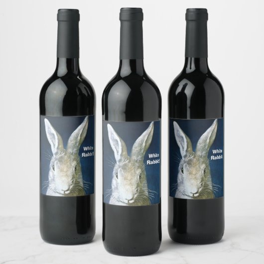 Veel succes Gezegde White Rabbit! Wijnetiketten Wijn Etiket (Flessen)