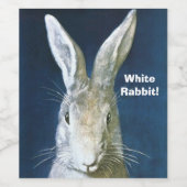 Veel succes Gezegde White Rabbit! Wijnetiketten Wijn Etiket (Enkel label)