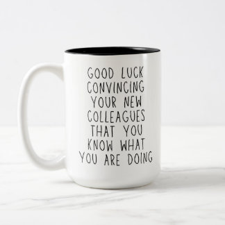 Veel succes grappig verlaten collega en werk besti tweekleurige koffiemok