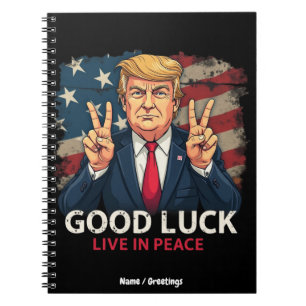Veel succes, leef in vrede, leuk patriottisch cita notitieboek