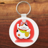Veel Succes Maneki Neko Sleutelhanger (Voorkant)