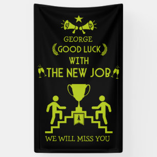 Veel Succes Nieuwe Baan Spandoek
