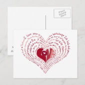 Veel talen van het Briefkaart van de Liefde (Voorkant / Achterkant)