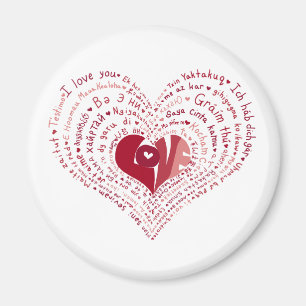 Veel Talen van Liefde Magnet Magneet