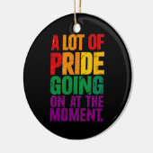Veel trots op dit moment LHBT Pride Maand Keramisch Ornament (Links)