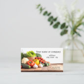 Veel verse groenten visitekaartje (Staand voorkant)