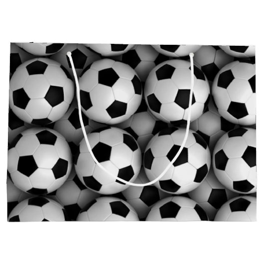 veel voetballen groot cadeauzakje (Achterkant)