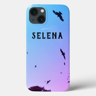 Veel vogels en een contra-Jouw naam iPhone 13 Hoesje