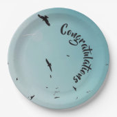 Veel vogels en een contra-jouw tekst papieren bordje (Voorkant)