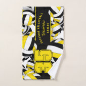 Veel volleyballen team naam geschenken zwart goud handdoek (Handdoek)
