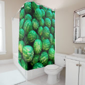 Veel watermeloenen op de markt douchegordijn (In situ)