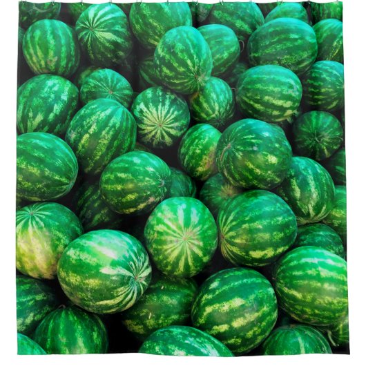 Veel watermeloenen op de markt douchegordijn (Voorkant)