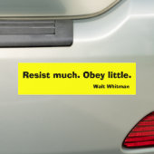 Veel weerstand. Obey klein. Bumpersticker (Op auto)