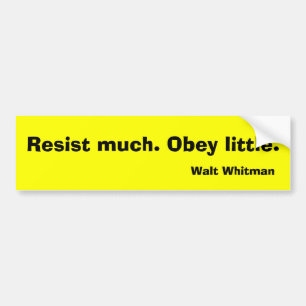 Veel weerstand. Obey klein. Bumpersticker