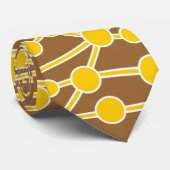 Veel wegen II Amber met wit op bruin 996633 Stropdas (Opgerold)