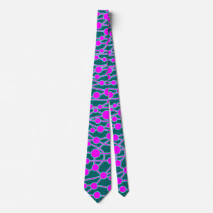 Veel wegen II Magenta & Turquoise op Blauwgroen 00 Stropdas