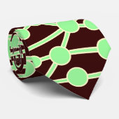 Veel wegen II Munt met Cream op bruin 330000 Stropdas (Opgerold)