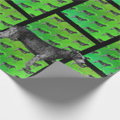 Veel zwarte Ierse Wolfhounds Cadeaupapier (Hoek)