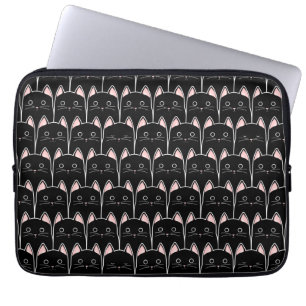 Veel zwarte katten laptop sleeve