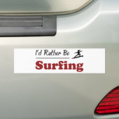 Veeleer surfen bumpersticker (Op auto)
