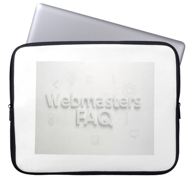 Veelgestelde vragen over webmasters laptop sleeve (Voorkant)