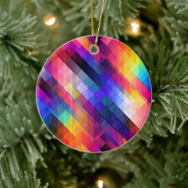 Veelhoek abstract kleurig patroon keramisch ornament