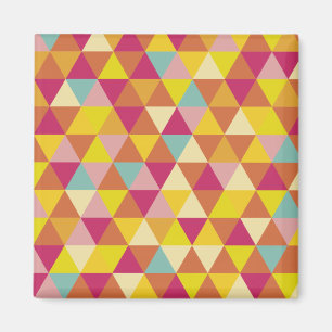 Veelhoekdriehoeken met meerdere kleuren in geometr magneet