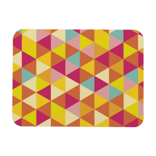 Veelhoekdriehoeken met meerdere kleuren in geometr magneet (Horizontaal)