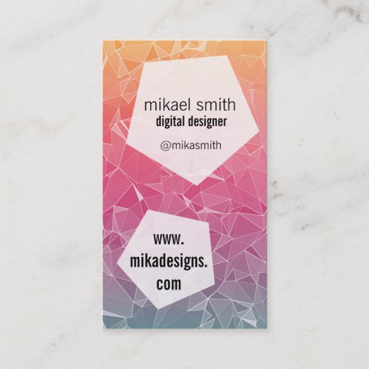 veelhoekig visitekaartje (Voorkant)