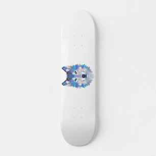 Veelhoekige geometrische wolvenkop skateboard