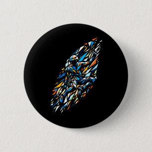 Veelhoekige Kunst Rotsbeklimmer Klimmen Boulderen  Ronde Button 5,7 Cm