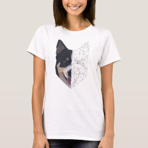 Veelhoekkunst - Dog Wolven - Wilde zoete dieren T-shirt