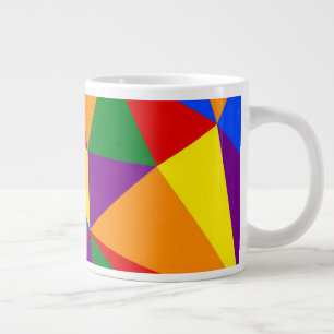 Veelhoekregenboogpatroon Extra Grote Beker