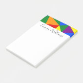 Veelhoekregenboogpatroon Post-it® Notes (Schuin)